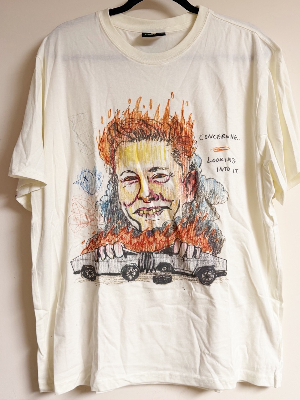 Teddy Fresh Elon Musk “Concerning.. Looking Into It” Tee Size XL